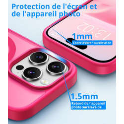 Vansdon Magnétique Coque pour iPhone 16 Pro Max avec 1 Verre Trempé, Compatible avec MagSafe, Protection Contre Les Chutes de qu