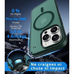 Vansdon Magnétique Coque pour iPhone 16 Pro Max avec 1 Verre Trempé, Compatible avec MagSafe, Protection Contre Les Chutes de qu