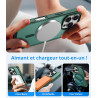 Vansdon Magnétique Coque pour iPhone 16 Pro Max avec 1 Verre Trempé, Compatible avec MagSafe, Protection Contre Les Chutes de qu