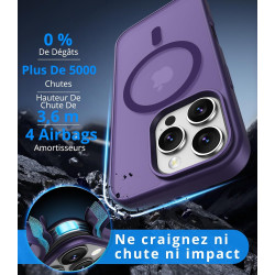 Vansdon Magnétique Coque pour iPhone 16 Pro Max avec 1 Verre Trempé, Compatible avec MagSafe, Protection Contre Les Chutes de qu