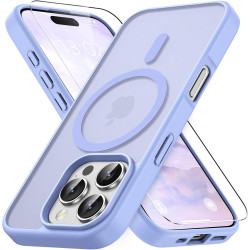 Vansdon Magnétique Coque pour iPhone 16 Pro Max avec 1 Verre Trempé, Compatible avec MagSafe, Protection Contre Les Chutes de qu