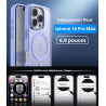 Vansdon Magnétique Coque pour iPhone 16 Pro Max avec 1 Verre Trempé, Compatible avec MagSafe, Protection Contre Les Chutes de qu