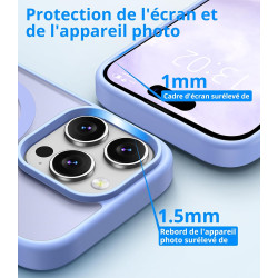 Vansdon Magnétique Coque pour iPhone 16 Pro Max avec 1 Verre Trempé, Compatible avec MagSafe, Protection Contre Les Chutes de qu