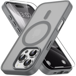 Vansdon Magnétique Coque pour iPhone 16 Pro Max avec 1 Verre Trempé, Compatible avec MagSafe, Protection Contre Les Chutes de qu
