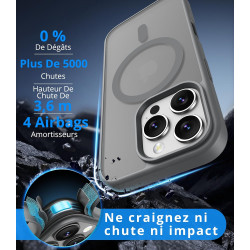 Vansdon Magnétique Coque pour iPhone 16 Pro Max avec 1 Verre Trempé, Compatible avec MagSafe, Protection Contre Les Chutes de qu