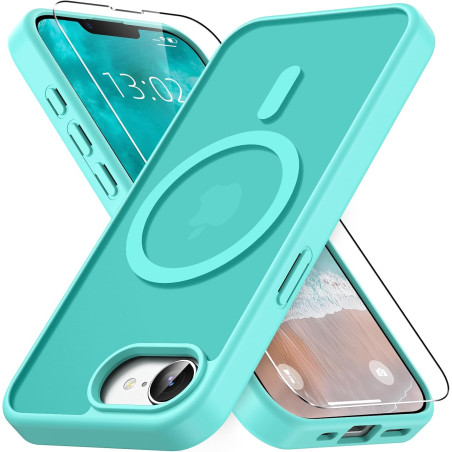 Vansdon Magnétique Coque pour iPhone 16e / iPhone 17e avec 1 Verre Trempé, Compatible avec MagSafe, Protection Contre Les Chutes