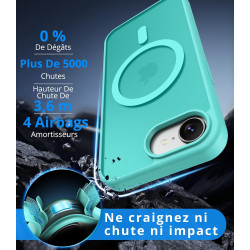 Vansdon Magnétique Coque pour iPhone 16e / iPhone 17e avec 1 Verre Trempé, Compatible avec MagSafe, Protection Contre Les Chutes