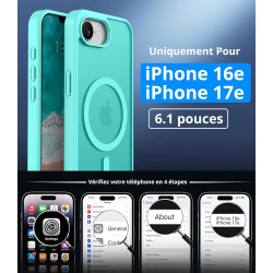 Vansdon Magnétique Coque pour iPhone 16e / iPhone 17e avec 1 Verre Trempé, Compatible avec MagSafe, Protection Contre Les Chutes