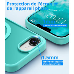 Vansdon Magnétique Coque pour iPhone 16e / iPhone 17e avec 1 Verre Trempé, Compatible avec MagSafe, Protection Contre Les Chutes
