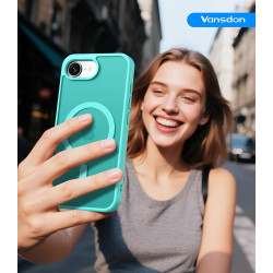 Vansdon Magnétique Coque pour iPhone 16e / iPhone 17e avec 1 Verre Trempé, Compatible avec MagSafe, Protection Contre Les Chutes
