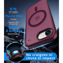 Vansdon Magnétique Coque pour iPhone 16e / iPhone 17e avec 1 Verre Trempé, Compatible avec MagSafe, Protection Contre Les Chutes