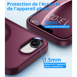 Vansdon Magnétique Coque pour iPhone 16e / iPhone 17e avec 1 Verre Trempé, Compatible avec MagSafe, Protection Contre Les Chutes