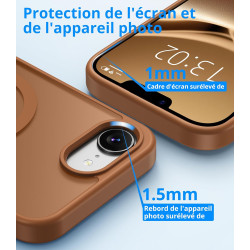 Vansdon Magnétique Coque pour iPhone 16e / iPhone 17e avec 1 Verre Trempé, Compatible avec MagSafe, Protection Contre Les Chutes