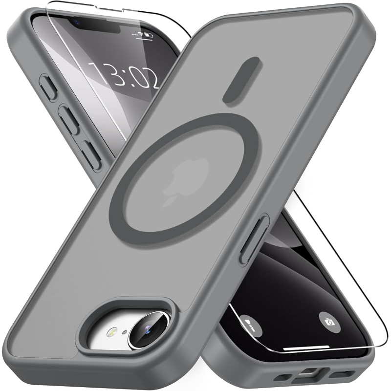 Vansdon Magnétique Coque pour iPhone 16e / iPhone 17e avec 1 Verre Trempé, Compatible avec MagSafe, Protection Contre Les Chutes