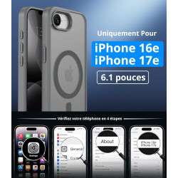 Vansdon Magnétique Coque pour iPhone 16e / iPhone 17e avec 1 Verre Trempé, Compatible avec MagSafe, Protection Contre Les Chutes