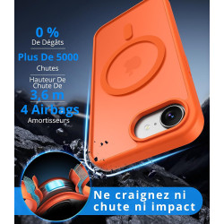 Vansdon magnétique coque pour iphone 16e / iphone 17e avec 1 verre trempé, compatible avec magsafe, protection contre les chutes