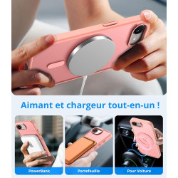 Vansdon Magnétique Coque pour iPhone 16e / iPhone 17e avec 1 Verre Trempé, Compatible avec MagSafe, Protection Contre Les Chutes