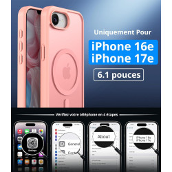 Vansdon Magnétique Coque pour iPhone 16e / iPhone 17e avec 1 Verre Trempé, Compatible avec MagSafe, Protection Contre Les Chutes