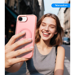 Vansdon Magnétique Coque pour iPhone 16e / iPhone 17e avec 1 Verre Trempé, Compatible avec MagSafe, Protection Contre Les Chutes