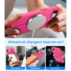 Vansdon Magnétique Coque pour iPhone 16e / iPhone 17e avec 1 Verre Trempé, Compatible avec MagSafe, Protection Contre Les Chutes