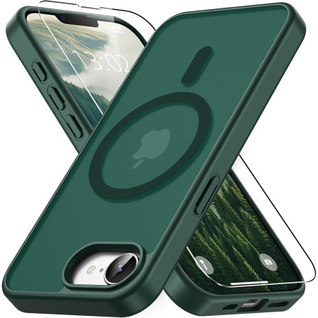 Vansdon Magnétique Coque pour iPhone 16e / iPhone 17e avec 1 Verre Trempé, Compatible avec MagSafe, Protection Contre Les Chutes