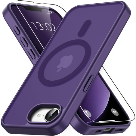 Vansdon Magnétique Coque pour iPhone 16e / iPhone 17e avec 1 Verre Trempé, Compatible avec MagSafe, Protection Contre Les Chutes