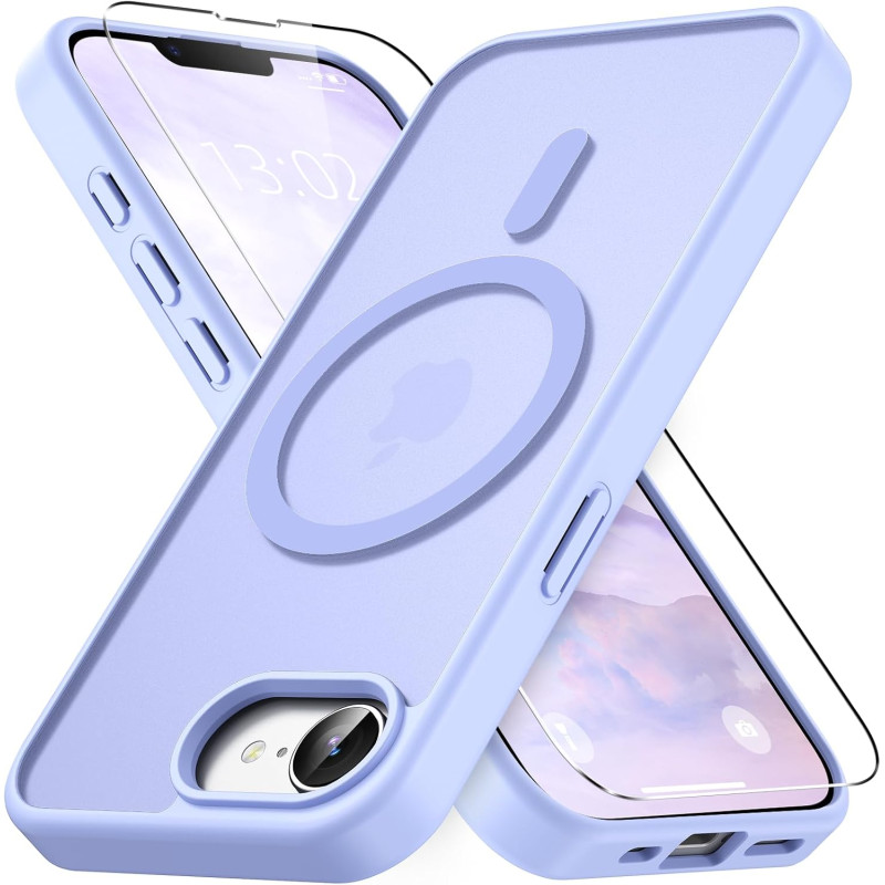 Vansdon Magnétique Coque pour iPhone 16e / iPhone 17e avec 1 Verre Trempé, Compatible avec MagSafe, Protection Contre Les Chutes