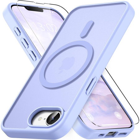 Vansdon Magnétique Coque pour iPhone 16e / iPhone 17e avec 1 Verre Trempé, Compatible avec MagSafe, Protection Contre Les Chutes