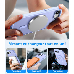 Vansdon Magnétique Coque pour iPhone 16e / iPhone 17e avec 1 Verre Trempé, Compatible avec MagSafe, Protection Contre Les Chutes