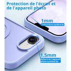 Vansdon Magnétique Coque pour iPhone 16e / iPhone 17e avec 1 Verre Trempé, Compatible avec MagSafe, Protection Contre Les Chutes