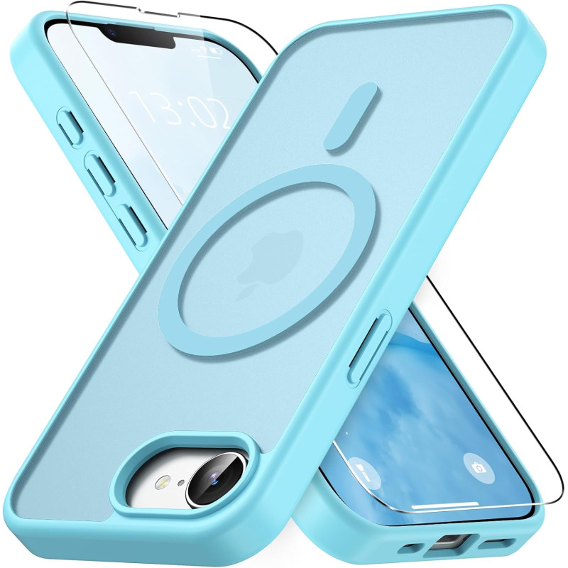 Vansdon Magnétique Coque pour iPhone 16e / iPhone 17e avec 1 Verre Trempé, Compatible avec MagSafe, Protection Contre Les Chutes