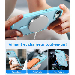 Vansdon Magnétique Coque pour iPhone 16e / iPhone 17e avec 1 Verre Trempé, Compatible avec MagSafe, Protection Contre Les Chutes