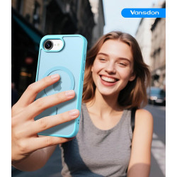 Vansdon Magnétique Coque pour iPhone 16e / iPhone 17e avec 1 Verre Trempé, Compatible avec MagSafe, Protection Contre Les Chutes