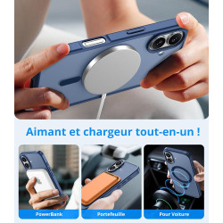 Vansdon Magnétique Coque pour iPhone 17 avec 1 Verre Trempé, Compatible avec MagSafe, Protection Contre Les Chutes de qualité Mi