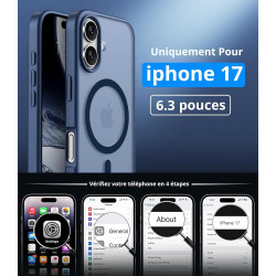 Vansdon Magnétique Coque pour iPhone 17 avec 1 Verre Trempé, Compatible avec MagSafe, Protection Contre Les Chutes de qualité Mi