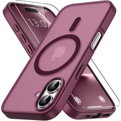 Vansdon Magnétique Coque pour iPhone 17 avec 1 Verre Trempé, Compatible avec MagSafe, Protection Contre Les Chutes de qualité Mi