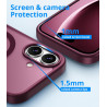 Vansdon Magnétique Coque pour iPhone 17 avec 1 Verre Trempé, Compatible avec MagSafe, Protection Contre Les Chutes de qualité Mi