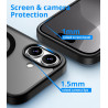 Vansdon Magnétique Coque pour iPhone 17 avec 1 Verre Trempé, Compatible avec MagSafe, Protection Contre Les Chutes de qualité Mi