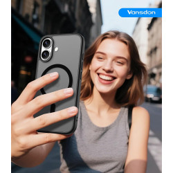 Vansdon Magnétique Coque pour iPhone 17 avec 1 Verre Trempé, Compatible avec MagSafe, Protection Contre Les Chutes de qualité Mi