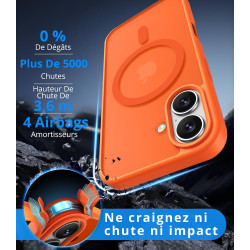 Vansdon magnétique coque pour iphone 17 avec 1 verre trempé, compatible avec magsafe, protection contre les chutes de qualité mi