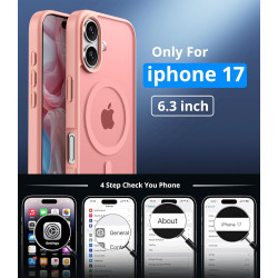 Vansdon Magnétique Coque pour iPhone 17 avec 1 Verre Trempé, Compatible avec MagSafe, Protection Contre Les Chutes de qualité Mi