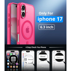 Vansdon Magnétique Coque pour iPhone 17 avec 1 Verre Trempé, Compatible avec MagSafe, Protection Contre Les Chutes de qualité Mi