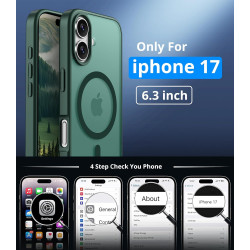 Vansdon Magnétique Coque pour iPhone 17 avec 1 Verre Trempé, Compatible avec MagSafe, Protection Contre Les Chutes de qualité Mi