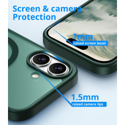 Vansdon Magnétique Coque pour iPhone 17 avec 1 Verre Trempé, Compatible avec MagSafe, Protection Contre Les Chutes de qualité Mi