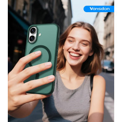 Vansdon Magnétique Coque pour iPhone 17 avec 1 Verre Trempé, Compatible avec MagSafe, Protection Contre Les Chutes de qualité Mi