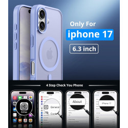 Vansdon Magnétique Coque pour iPhone 17 avec 1 Verre Trempé, Compatible avec MagSafe, Protection Contre Les Chutes de qualité Mi