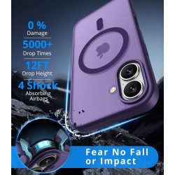 Vansdon Magnétique Coque pour iPhone 17 avec 1 Verre Trempé, Compatible avec MagSafe, Protection Contre Les Chutes de qualité Mi