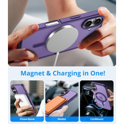 Vansdon Magnétique Coque pour iPhone 17 avec 1 Verre Trempé, Compatible avec MagSafe, Protection Contre Les Chutes de qualité Mi