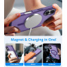 Vansdon Magnétique Coque pour iPhone 17 avec 1 Verre Trempé, Compatible avec MagSafe, Protection Contre Les Chutes de qualité Mi