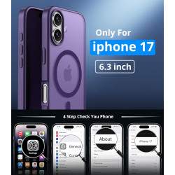 Vansdon Magnétique Coque pour iPhone 17 avec 1 Verre Trempé, Compatible avec MagSafe, Protection Contre Les Chutes de qualité Mi